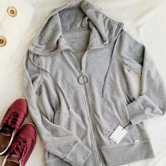 Calvin Klein Jackets & Blazers - NWT Calvin Klein Velour Jacket, Size S